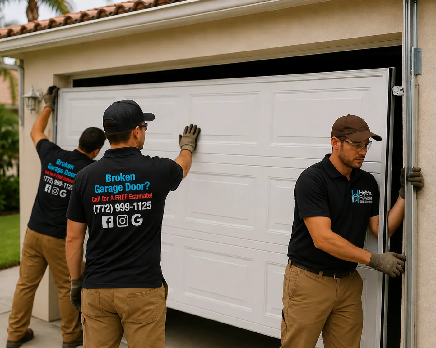 Brand New Garage Door Installation Hobe Sound FL