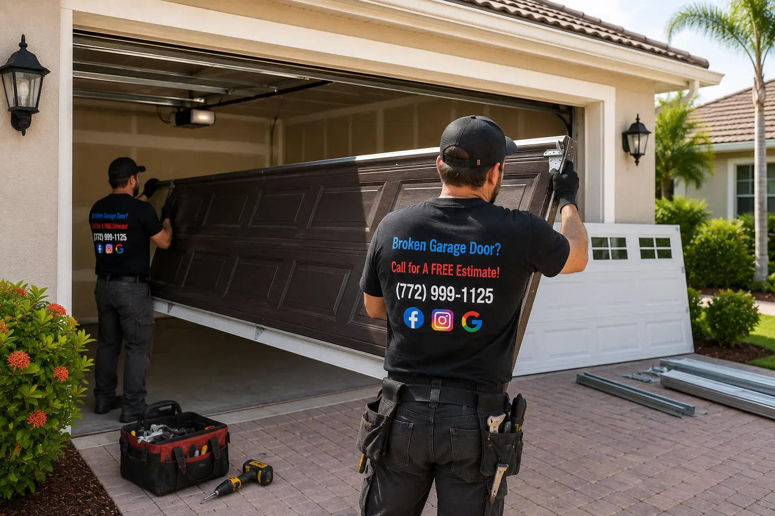 Replace Existing Garage Doors in Vero Beach