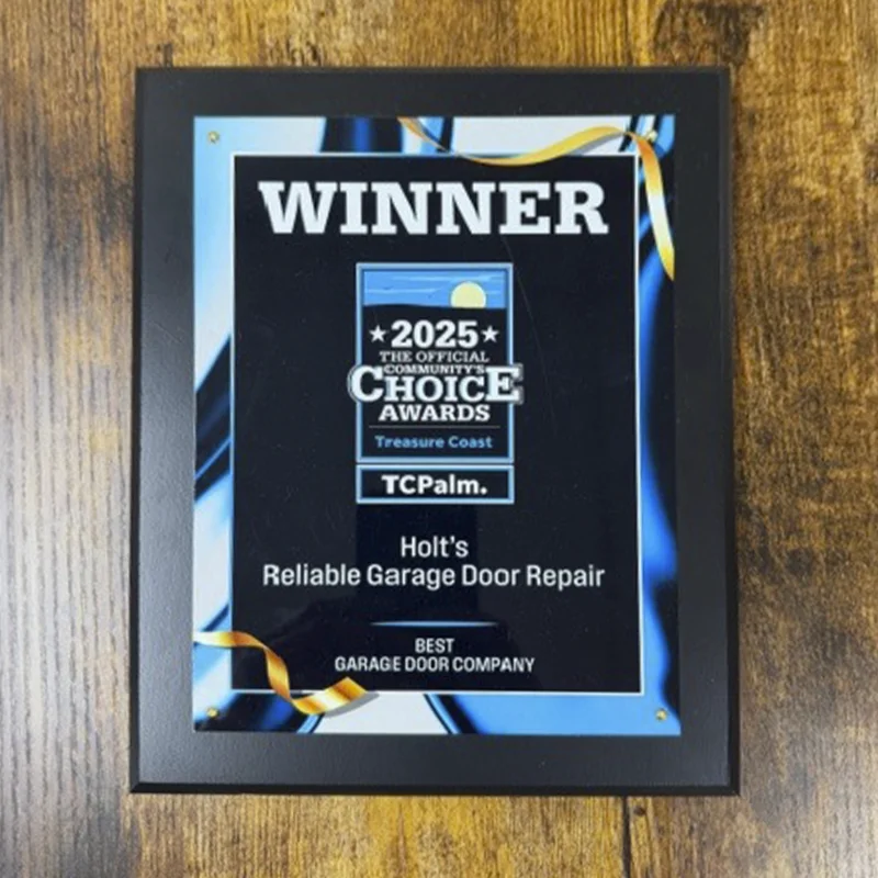 Holt's Reliable Garage Door Award 1