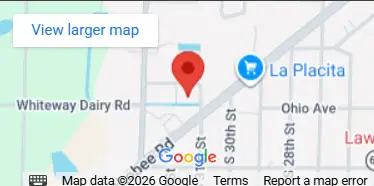 Holt's Reliable Garage Door service area map covering the Treasure Coast and Brevard County, FL