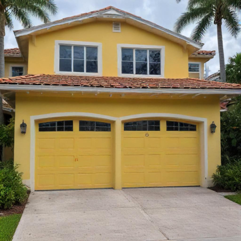 Yellow Garage Door